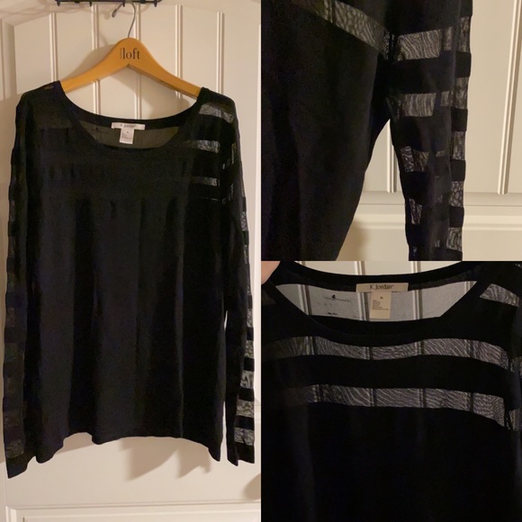 Black sweater with sheer paneling - Picture 3 of 8